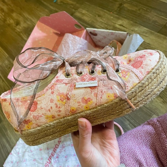 LoveShackFancy Shoes - NWT LOVESHACKFANCY x SUPERGA TOKYO PINK SHOES, SIZE 7.5